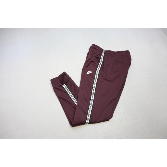 Nike Sweat Pants Dri Fit Taper Performance Burgundy w/Pockets Mens Sz Medium - Picture 1 of 10